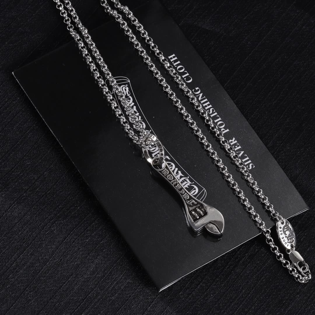 Chrome Hearts Silver Wrench Pendant Necklace
